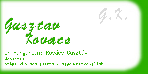 gusztav kovacs business card