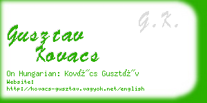 gusztav kovacs business card